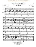 Antonín Dvořák: 4 Romantic Pieces For Violin And Piano (noty na housle, klavír)