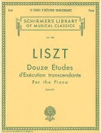 Franz Liszt: 12 Etudes D'Execution Transcendante (noty na klavír)