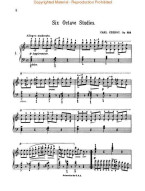 Carl Czerny: Six Octave Studies Op.553 (noty na klavír)