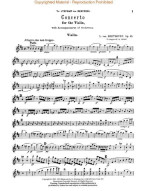 Beethoven: Violin Concerto In D Major Op. 61 (noty na housle, klavír)
