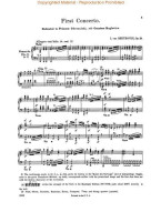 Beethoven: Piano Concerto No.1 In C Op. 15 (noty na čtyřruční klavír)