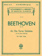 Beethoven: An Die Ferne Geliebte Op.98 (noty na klavír, zpěv, vysoký hlas)