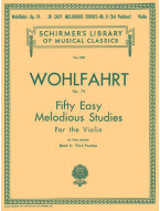 Franz Wohlfahrt: 50 Easy Melodious Studies, Op. 74 - Book 2 (noty na housle)