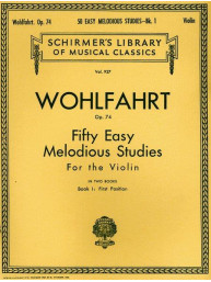 Franz Wohlfahrt: 50 Easy Melodious Studies, Op. 74 - Book 1 (noty na housle)