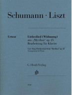 Schumann, Liszt: Love Song (Dedication) from Myrthen Op. 25 (noty na klavír)