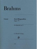 Johannes Brahms: 2 Rhapsodies Op 79 Piano Urtext (noty na klavír)