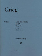 Edvard Grieg: Lyric Pieces 5, Op.54 (noty na klavír)