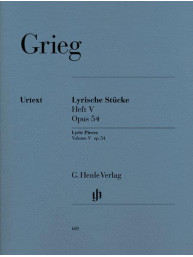 Edvard Grieg: Lyric Pieces 5, Op.54 (noty na klavír)