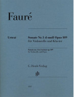 Gabriel Fauré: Sonata no. 1 in d minor op. 109 (noty na violoncello, klavír)