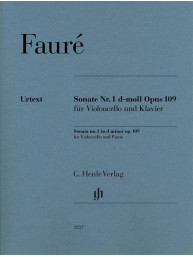 Gabriel Fauré: Sonata no. 1 in d minor op. 109 (noty na violoncello, klavír)