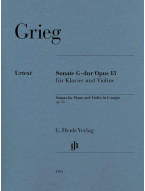 Edvard Grieg: Sonata in G major op. 13 (noty na housle, klavír)