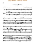 W. A. Mozart: Sonata In E Minor K.304 (noty na housle, klavír)