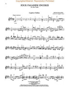 Niccolo Paganini: Four Encores (noty na housle, klavír)