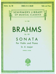 Johannes Brahms: Sonata In A Major Op.100 (noty na housle, klavír)