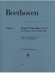 Beethoven: Violoncello Sonata F Major Op. 5 No. 1 (noty na violoncello, klavír)