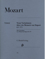 W.A. Mozart: Nine Variations on a Minuet by Duport K. 573 (noty na klavír)
