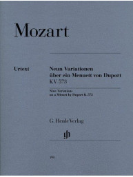 W.A. Mozart: Nine Variations on a Minuet by Duport K. 573 (noty na klavír)