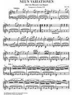 W.A. Mozart: Nine Variations on a Minuet by Duport K. 573 (noty na klavír)