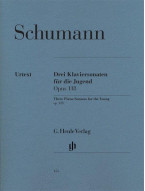 Robert Schumann: Three Piano Sonatas For The Young Op.118 - Urtext (noty na klavír)