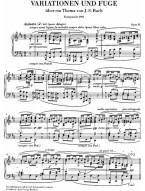 Max Reger: Variations and Fugue on a Theme by J. S. Bach Op. 81 (noty na klavír)