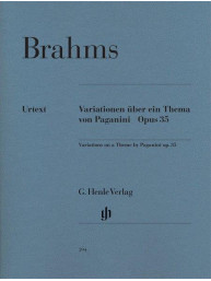 Johannes Brahms: Variations on a Theme by Paganini Op. 35 (noty na klavír)