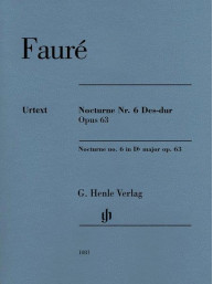 Gabriel Fauré: Nocturne No 6 In D Flat Major Op 63 Piano (noty na klavír)
