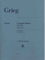 Edvard Grieg: Lyric Pieces Book III Op.43 (noty na klavír)