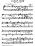 Čajkovskij: Chanson Triste Op.40 No.2 (noty na klavír)