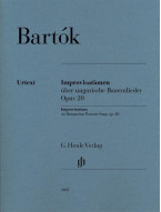 Béla Bartók: Improvisations On Hungarian Peasant Songs Op. 20 (noty pro klavír)