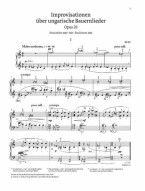Béla Bartók: Improvisations On Hungarian Peasant Songs Op. 20 (noty pro klavír)