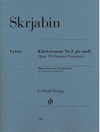 A.N. Skrjabin: Klaviersonate Nr. 2 gis-moll op. 19 (noty na klavír)