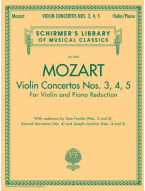 W.A. Mozart: Violin Concertos Nos. 3, 4, 5 (noty na housle, klavír)
