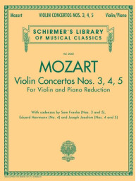 W.A. Mozart: Violin Concertos Nos. 3, 4, 5 (noty na housle, klavír)