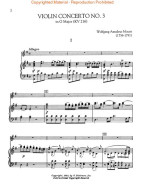 W.A. Mozart: Violin Concertos Nos. 3, 4, 5 (noty na housle, klavír)