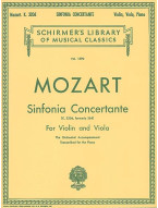 W.A. Mozart: Sinfonia Concertante (noty na housle, violu, klavír)