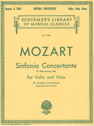 W.A. Mozart: Sinfonia Concertante (noty na housle, violu, klavír)