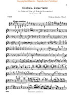 W.A. Mozart: Sinfonia Concertante (noty na housle, violu, klavír)