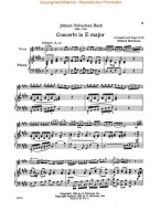 Johann Sebastian Bach: Violin Concerto In E Major (noty na housle, klavír)