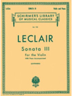 Jean-Marie Leclair: Sonata No. 3 in D (noty na housle, klavír)