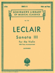 Jean-Marie Leclair: Sonata No. 3 in D (noty na housle, klavír)