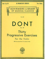 Jakob Dont: 30 Progressive Exercises, Op. 38 (noty na housle)