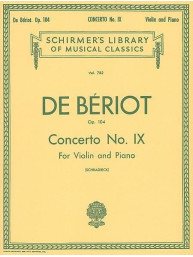 Charles Auguste de Bériot: Concerto No. 9 in A Minor, Op. 104 (noty na housle, klavír)