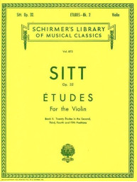 Hans Sitt: Etudes, Op. 32 - Book 2 (noty na housle)