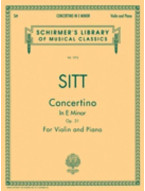Hans Sitt: Concertino in E Minor, Op. 31 (noty na housle, klavír)