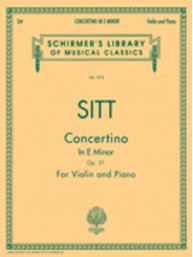 Hans Sitt: Concertino in E Minor, Op. 31 (noty na housle, klavír)