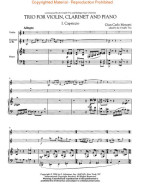 Gian Carlo Menotti: Trio (noty na housle, klarinet, klavír)