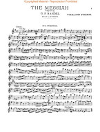 Georg Friedrich Händel: Messiah Oratorio, 1741 - Violin 1 Part (noty na housle)