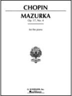Frédéric Chopin: Mazurka Op.17 No.4 (noty na klavír)