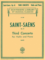 Camille Saint-Saëns: Violin Concerto No.3 Op.61 (noty na housle, klavír)