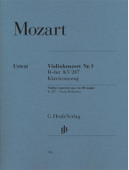 W.A. Mozart: Violin Concerto No.1 B Flat K.207 (noty na housle, klavír)